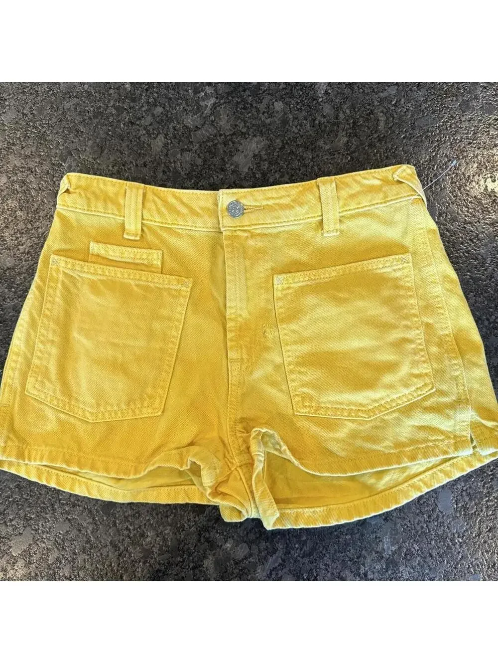 Free People Women's Yellow Shorts